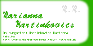 marianna martinkovics business card